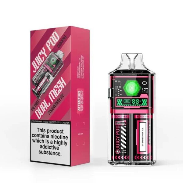 JUICY POD 6000 PRO DUAL MESH PREFILLED POD VAPE KIT 20MG - Image 20
