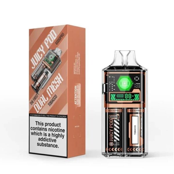 JUICY POD 6000 PRO DUAL MESH PREFILLED POD VAPE KIT 20MG - Image 22
