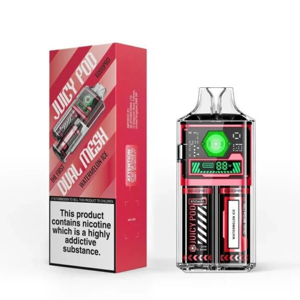 JUICY POD 6000 PRO DUAL MESH PREFILLED POD VAPE KIT 20MG - Image 26