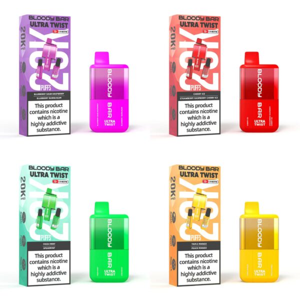 BLOODY BAR ULTRA TWIST 20K DISPOSABLE VAPE KIT 20MG