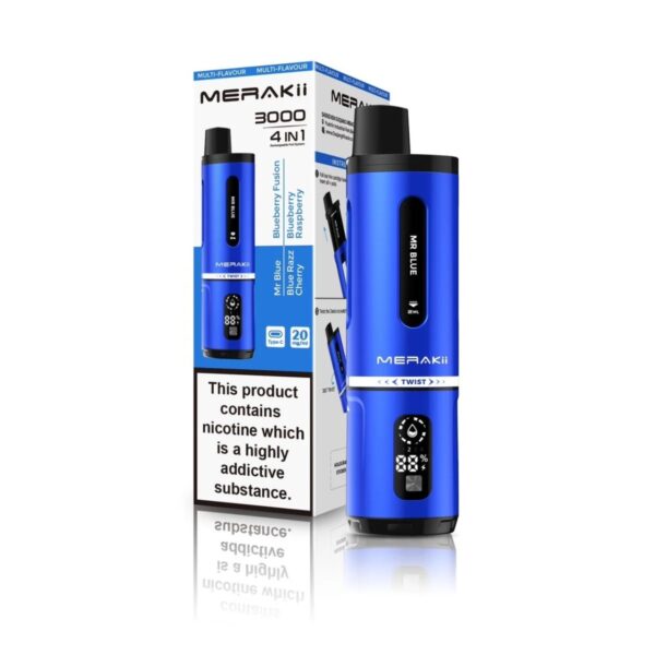 MERAKII 3000 4 IN 1 PREFILLED POD VAPE KIT 20MG - Image 4