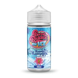BLUE RASPBERRY BUBBLEGUM ON ICE 100ML E LIQUID BURST MY BUBBLE