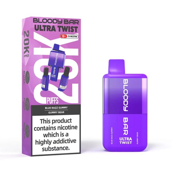 BLOODY BAR ULTRA TWIST 20K DISPOSABLE VAPE KIT 20MG - Image 2