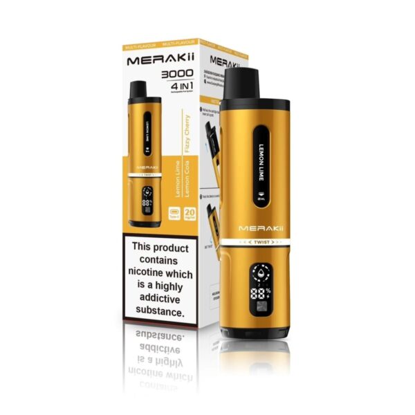 MERAKII 3000 4 IN 1 PREFILLED POD VAPE KIT 20MG - Image 8