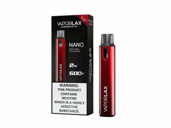 VAPORLAX NANO REFILLABLE POD VAPE KIT 500MAH - Image 4