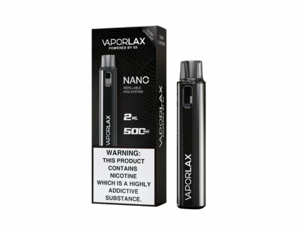 VAPORLAX NANO REFILLABLE POD VAPE KIT 500MAH - Image 5