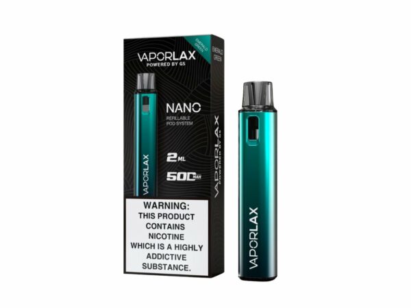 VAPORLAX NANO REFILLABLE POD VAPE KIT 500MAH - Image 6