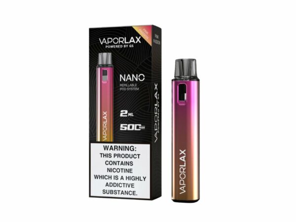 VAPORLAX NANO REFILLABLE POD VAPE KIT 500MAH - Image 7