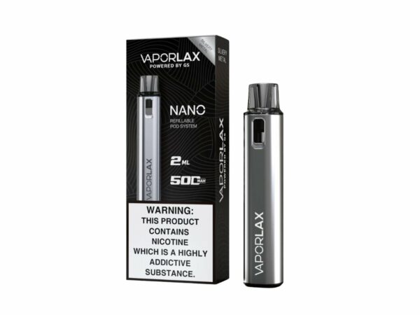 VAPORLAX NANO REFILLABLE POD VAPE KIT 500MAH - Image 8
