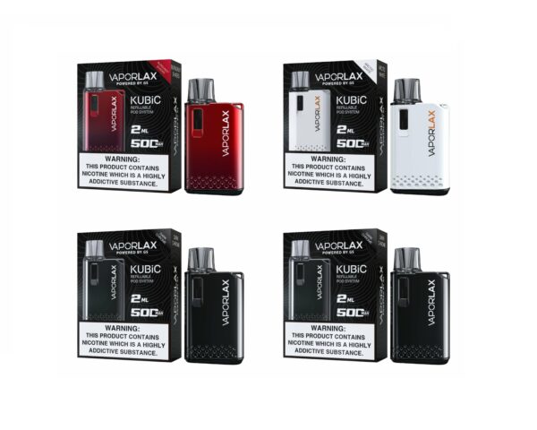 VAPORLAX KUBIC REFILLABLE POD KIT 500MAH