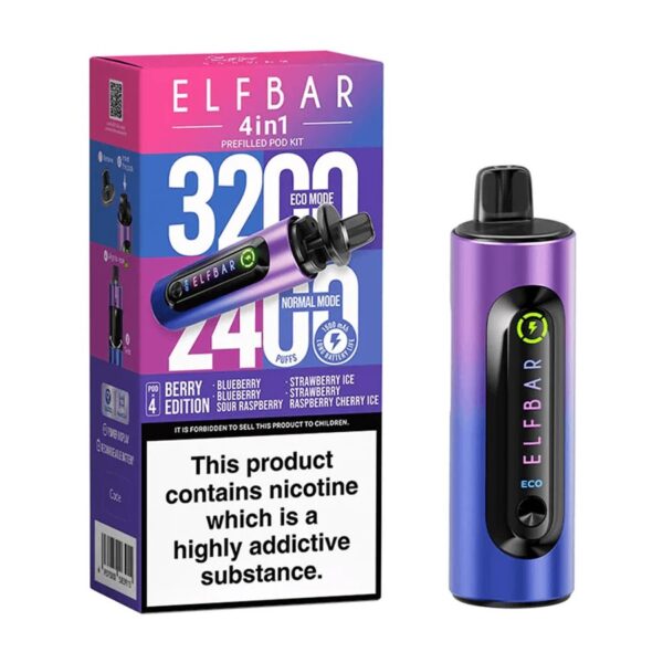 ELF BAR 4 IN 1 3200 PREFILLED VAPE KIT 20MG - Image 8
