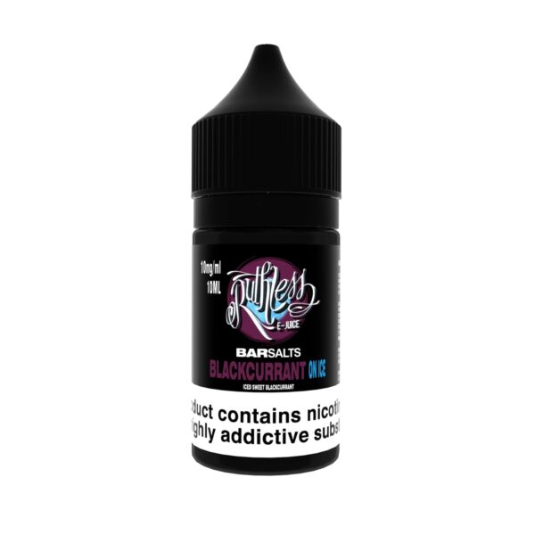 BLACKCURRANT ON ICE 10ML NIC SALT RUTHLESS BAR SALTS