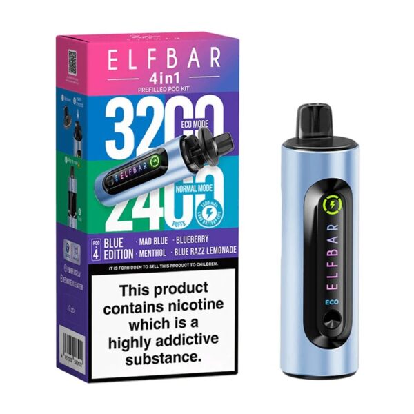 ELF BAR 4 IN 1 3200 PREFILLED VAPE KIT 20MG - Image 10