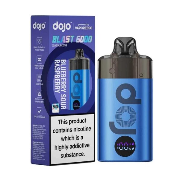VAPORESSO DOJO BLAST 6000 PREFILLED POD KIT 20MG - Image 27