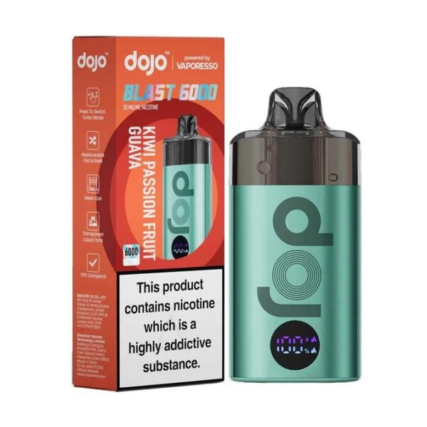 VAPORESSO DOJO BLAST 6000 PREFILLED POD KIT 20MG - Image 30