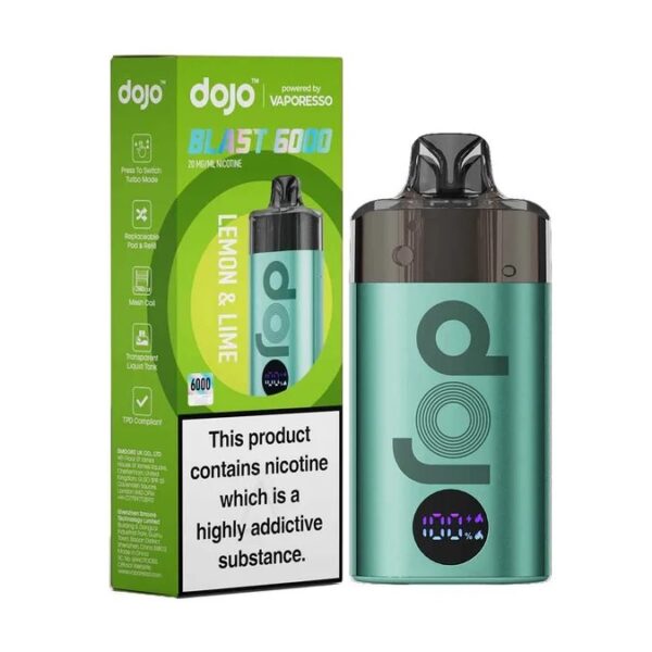VAPORESSO DOJO BLAST 6000 PREFILLED POD KIT 20MG - Image 7