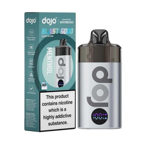 VAPORESSO DOJO BLAST 6000 PREFILLED POD KIT 20MG - Image 4