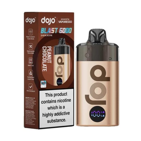 VAPORESSO DOJO BLAST 6000 PREFILLED POD KIT 20MG - Image 5