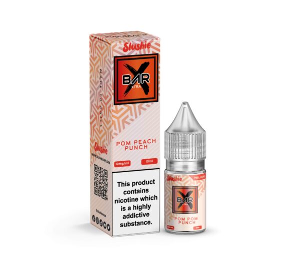 POM PEACH PUNCH 10ML NIC SALT SLUSHIE BAR XTRA