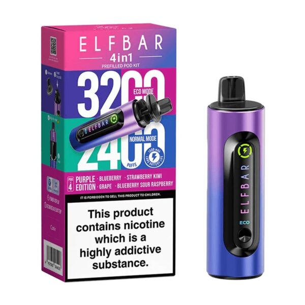 ELF BAR 4 IN 1 3200 PREFILLED VAPE KIT 20MG - Image 30