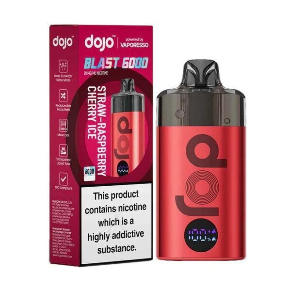 VAPORESSO DOJO BLAST 6000 PREFILLED POD KIT 20MG - Image 15