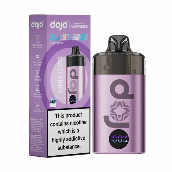 VAPORESSO DOJO BLAST 6000 PREFILLED POD KIT 20MG - Image 19