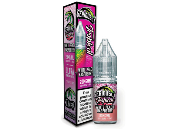 WHITE PEACH RASPBERRY SERIOUSLY TROPICAL 10ML DOOZY NIC SALT