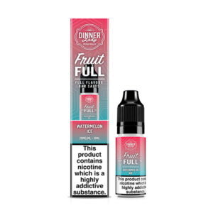 WATERMELON ICE FRUIT FULL BAR SALTS 10ML NIC SALT DINNER LADY