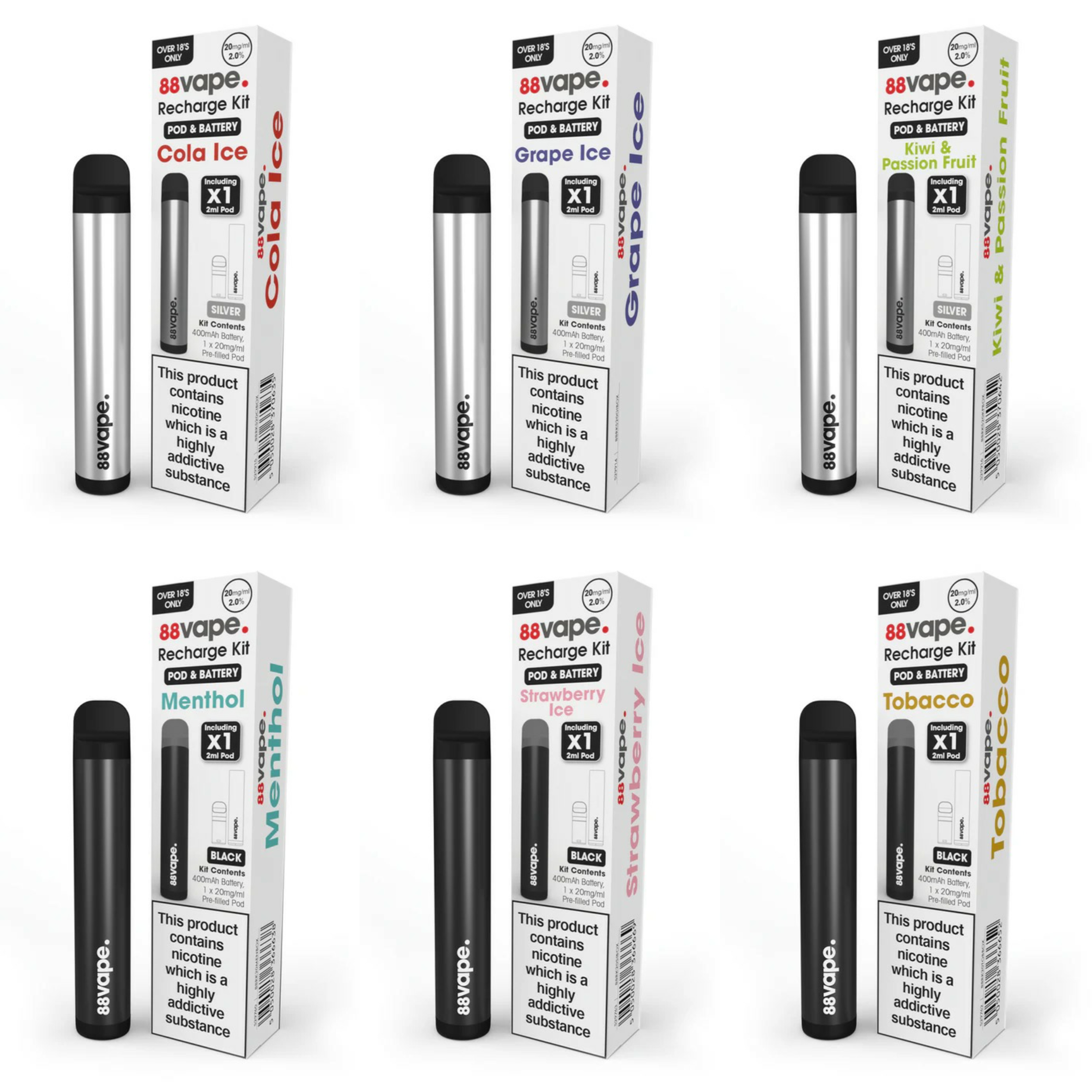 88Vape 600 rechargeable prefilled pod vape kit