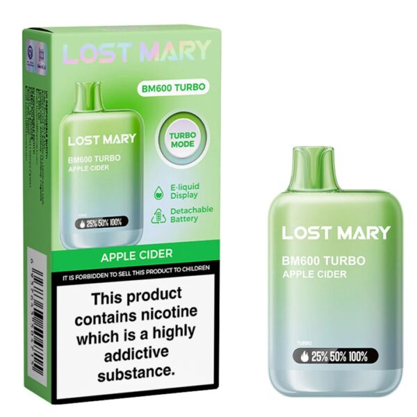 LOST MARY BM600 TURBO DISPOSABLE VAPE KIT 20MG - Image 2