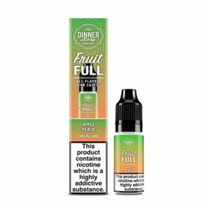APPLE PEACH FRUIT FULL BAR SALTS 10ML NIC SALT DINNER LADY
