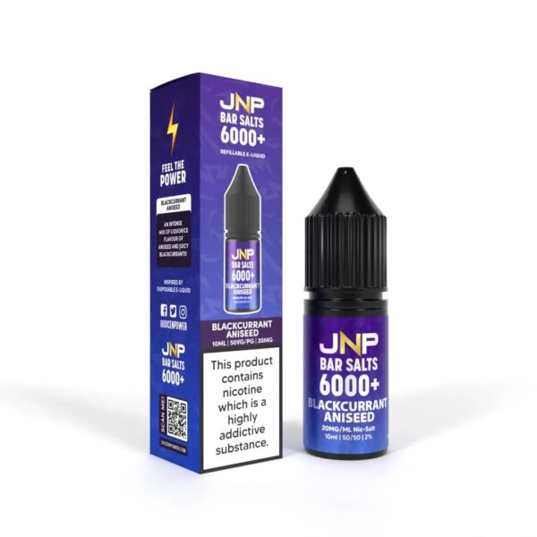 BLACKCURRANT ANISEED 10ML NIC SALT JNP BAR SALTS 6000