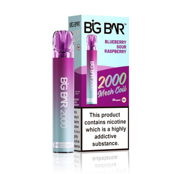 BIG BAR 2000 PREFILLED POD VAPE 20MG BY FEOBA - Image 20