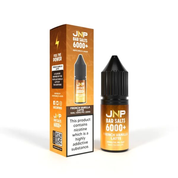 FRENCH VANILLA LATTE 10ML NIC SALT JNP BAR SALTS 6000