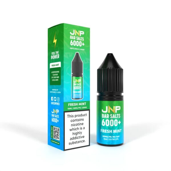 FRESH MINT 10ML NIC SALT JNP BAR SALTS 6000