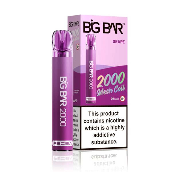BIG BAR 2000 PREFILLED POD VAPE 20MG BY FEOBA - Image 28