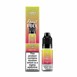 KIWI PASSION LIME FRUIT FULL BAR SALTS 10ML NIC SALT DINNER LADY