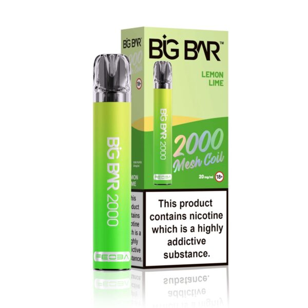 BIG BAR 2000 PREFILLED POD VAPE 20MG BY FEOBA - Image 32
