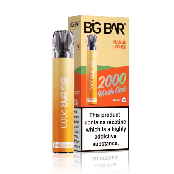 BIG BAR 2000 PREFILLED POD VAPE 20MG BY FEOBA - Image 34