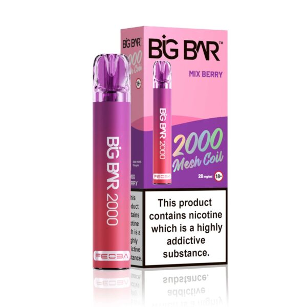 BIG BAR 2000 PREFILLED POD VAPE 20MG BY FEOBA - Image 38