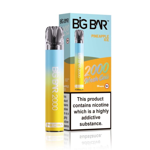 BIG BAR 2000 PREFILLED POD VAPE 20MG BY FEOBA - Image 2