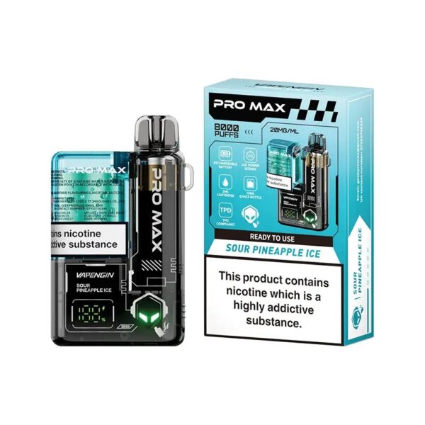 VAPENGIN PRO MAX 8000 PREFILLED POD VAPE KIT 20MG - Image 4