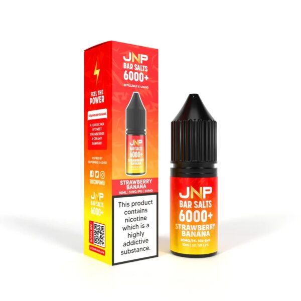 STRAWBERRY BANANA 10ML NIC SALT JNP BAR SALTS 6000