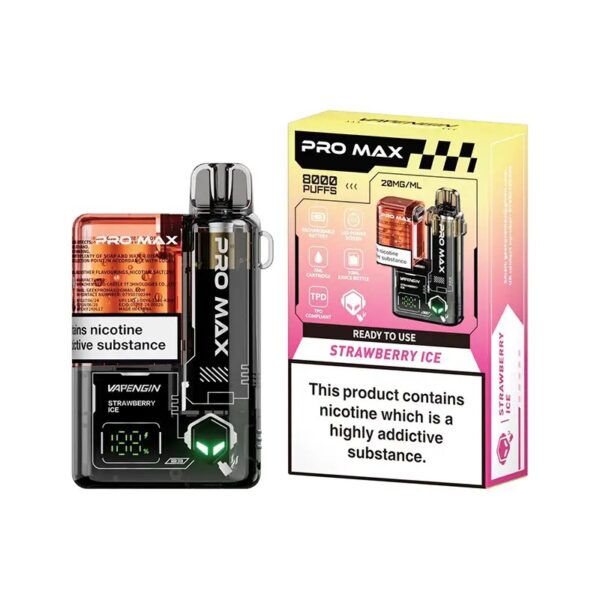 VAPENGIN PRO MAX 8000 PREFILLED POD VAPE KIT 20MG - Image 8