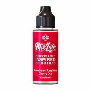 STRAWBERRY RASPBERRY CHERRY ICE DISPOSABLE INSPIRED 100ML E LIQUID MIX LABS