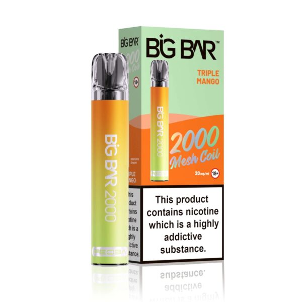 BIG BAR 2000 PREFILLED POD VAPE 20MG BY FEOBA - Image 10