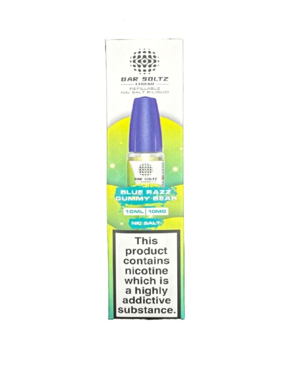 BLUE RAZZ GUMMY BEAR 10ML NIC SALT BAR SOLTZ LEGEND