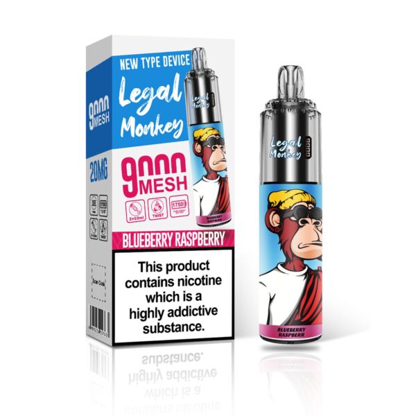 LEGAL MONKEY 9000 PREFILLED POD VAPE KIT  20MG - Image 2