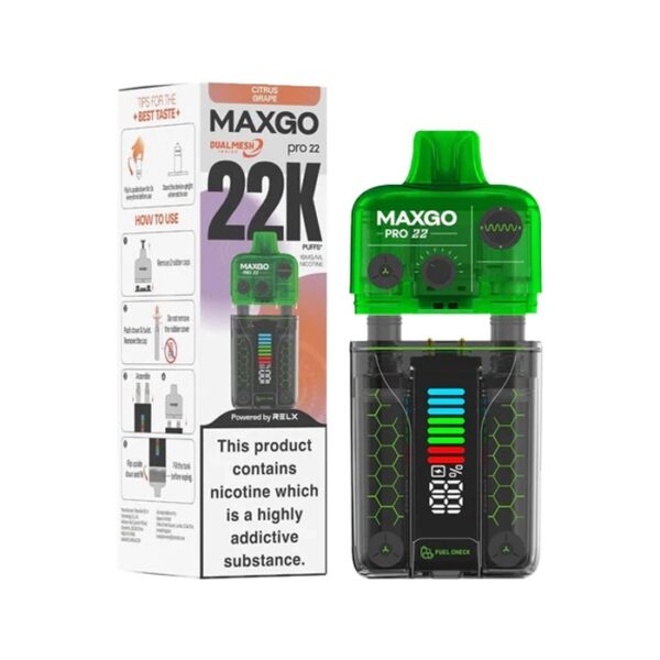 RELX MAXGO PRO 22K PREFILLED POD VAPE KIT 18MG - Image 32