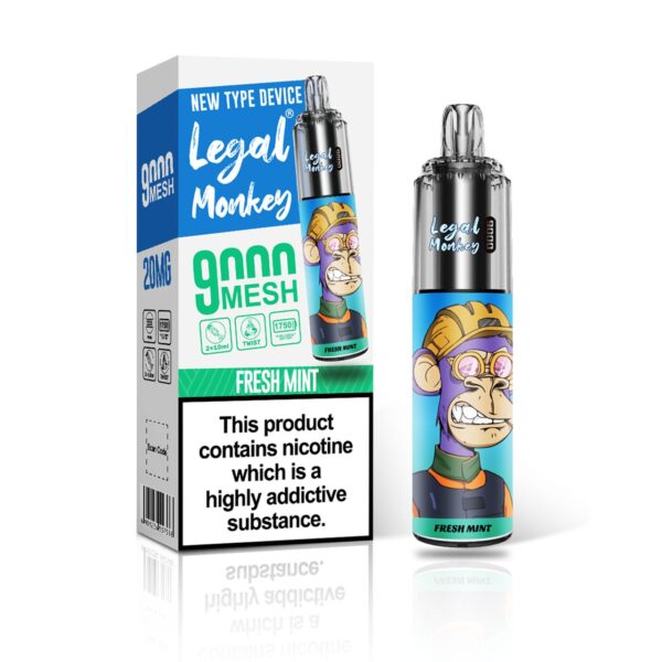 LEGAL MONKEY 9000 PREFILLED POD VAPE KIT  20MG - Image 4